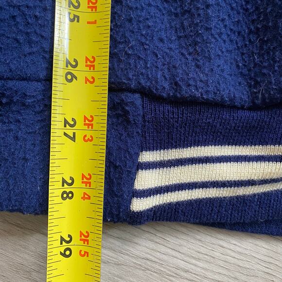 Vintage Mickey Mouse Disney Embroidered Logo Fleece Varsity Jacket 90s Size XL - Picture 7 of 7